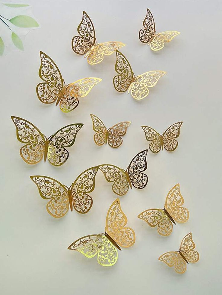 12 Pcs 3d butterflies for Wall and Party Decoration