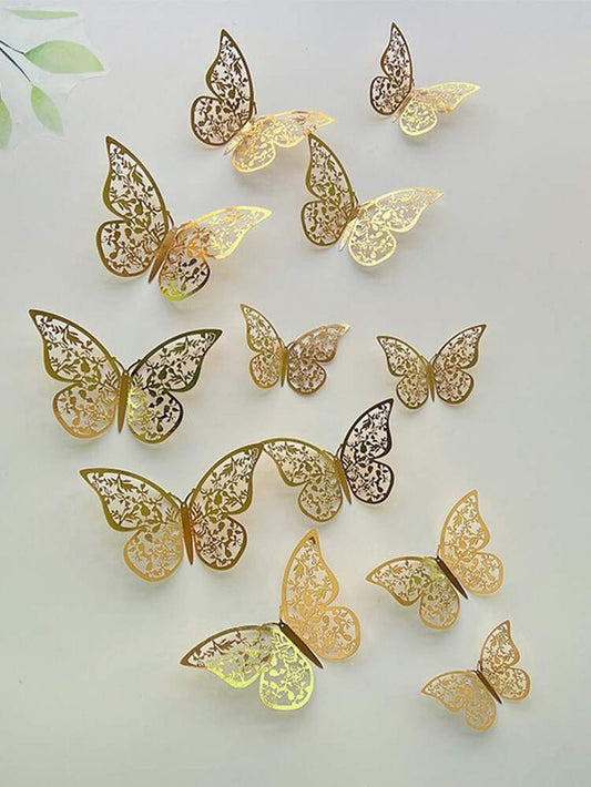 12 Pcs 3d butterflies for Wall and Party Decoration