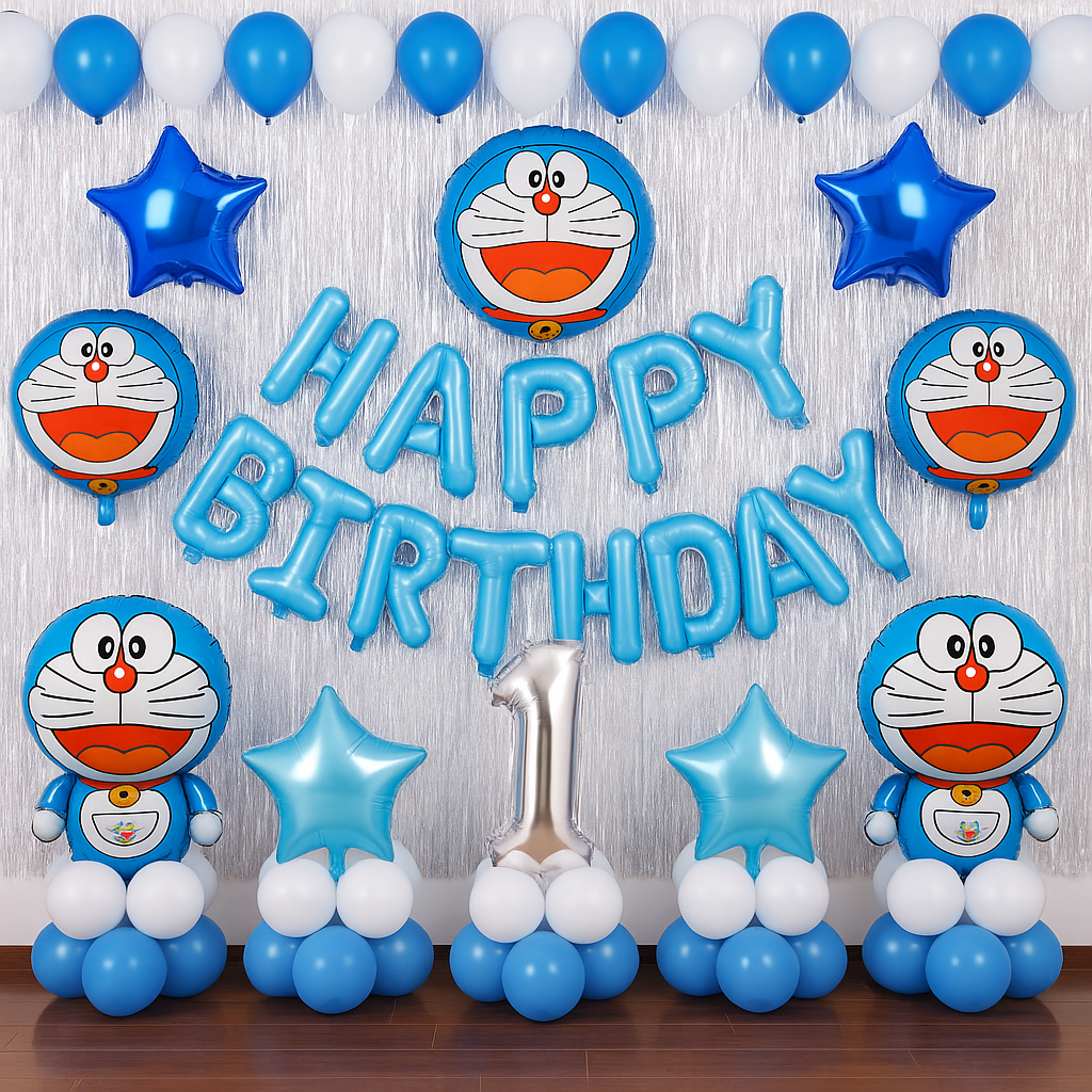 Happy Birthday Doraemon Theme Set