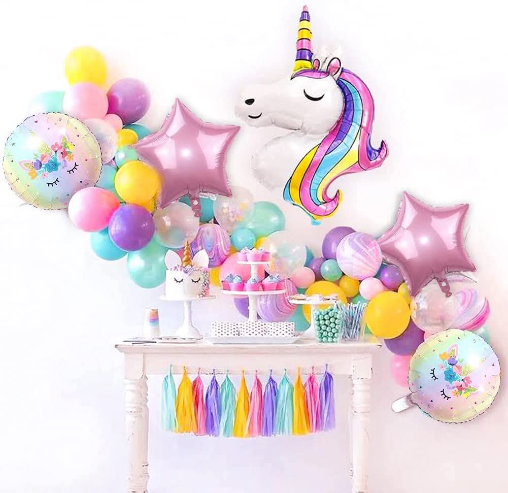 Unicorn Theme Happy Birthday Set Include complete items and accesories