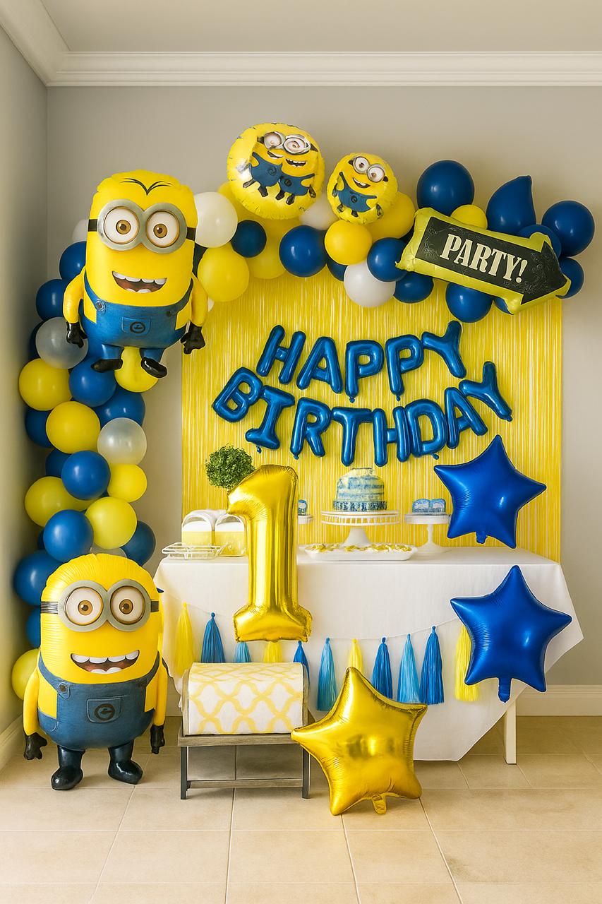 Minions Happy Birthday Decoration Theme Setup Includes All items and Accesories