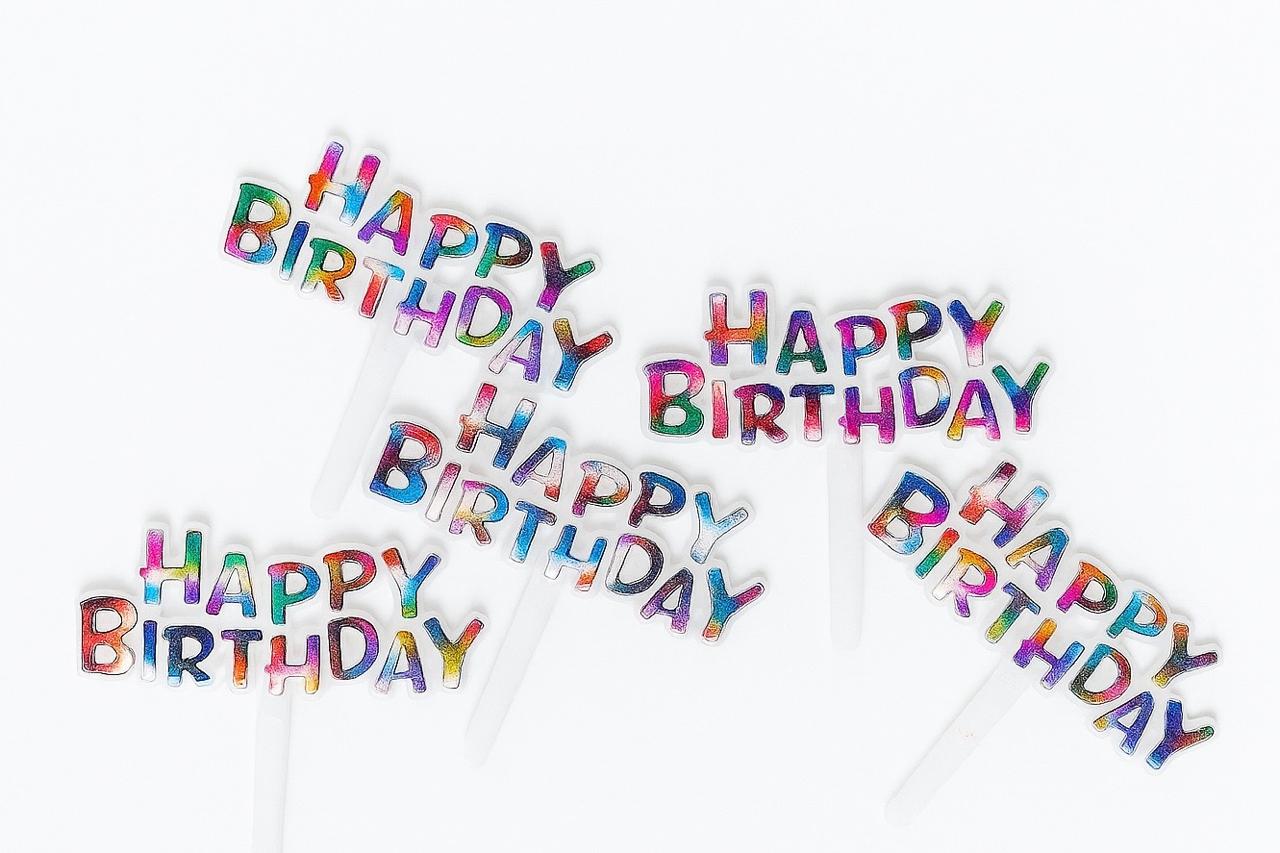 Pack of 5 Mini Happy Birthday Cake Toppers