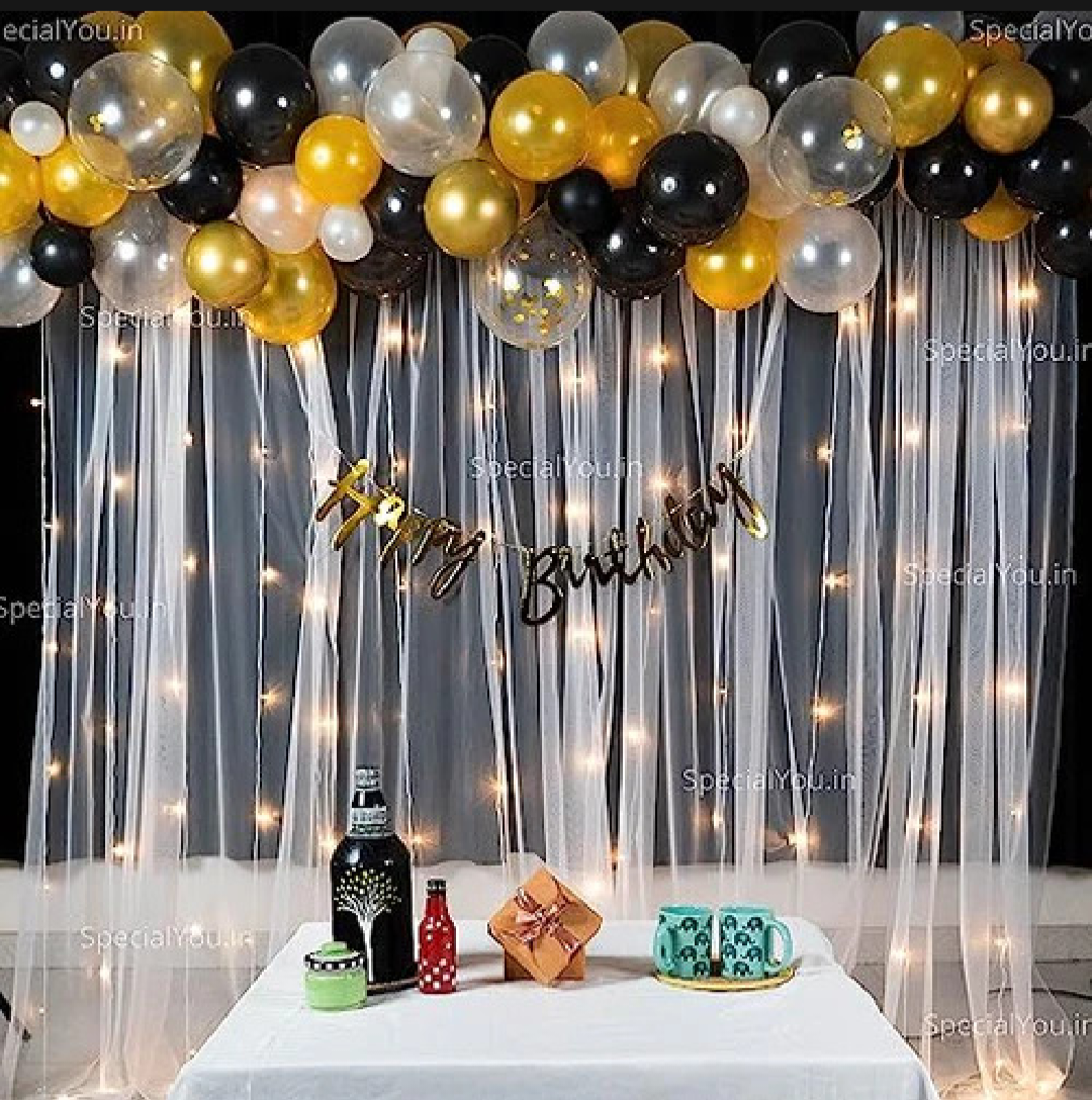 Trending Blue and White Happy Birthday Decoration theme Set