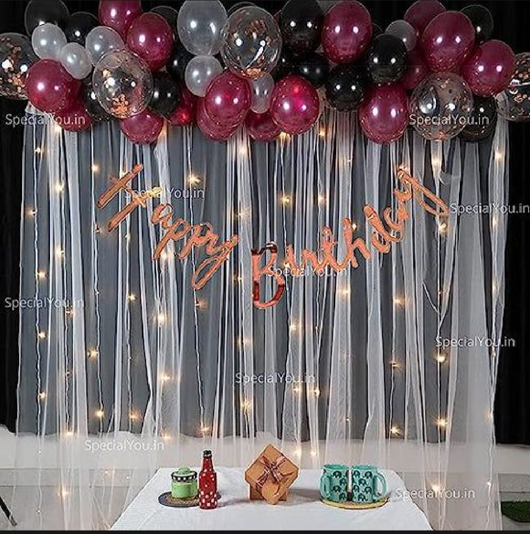 Trending Blue and White Happy Birthday Decoration theme Set