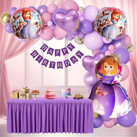 SOFIA Happy Birthday Decoration Theme Setup for Your Pricess