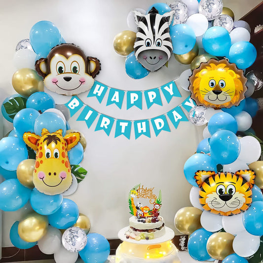 Animals Theme Happy Birthday Decoration Theme Setup