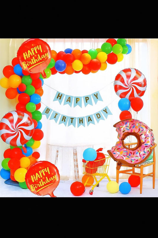 Donut Happy Birthday Decoration Theme Set