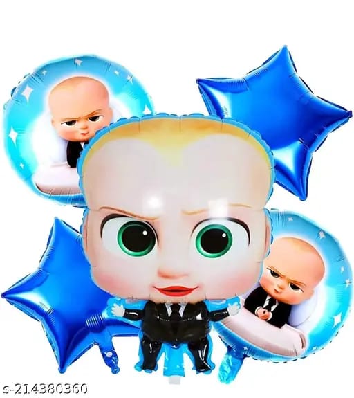 5 Pcs Boss Baby Foil Balloons Set