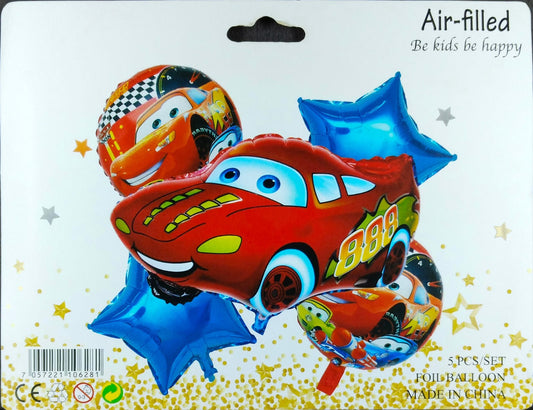5 Pcs McQueen Car Foil Balloon Set