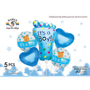 5 Pcs Its a Boy Baby Shower Decoration Foil Balloons Set