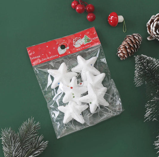 Christmas Decoration Star Shaped - 6 Pcs