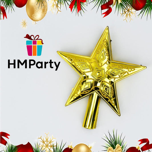 Christmass Decoration Star Shaped Tree Top - Golden Color