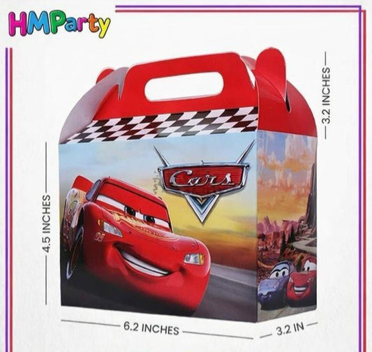 Pack of 10 McQueen Goodies Boxes For Kids Birthday Parties