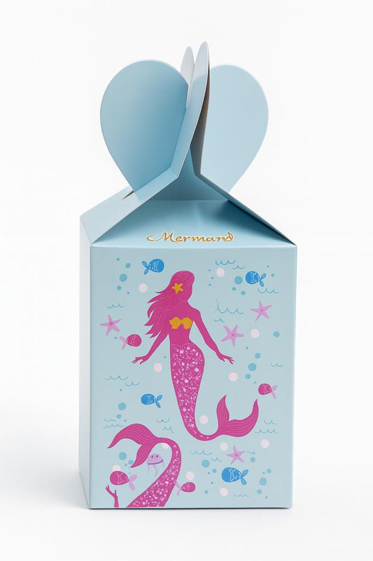 Pack of 10 Mermaid Theme Goodies Boxes For Kids Birthday Parties