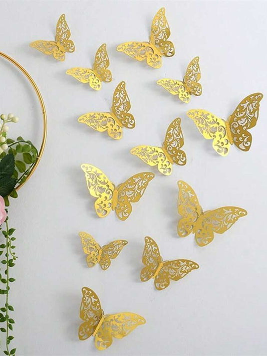 12 Pcs 3d butterflies for Wall and Party Decoration