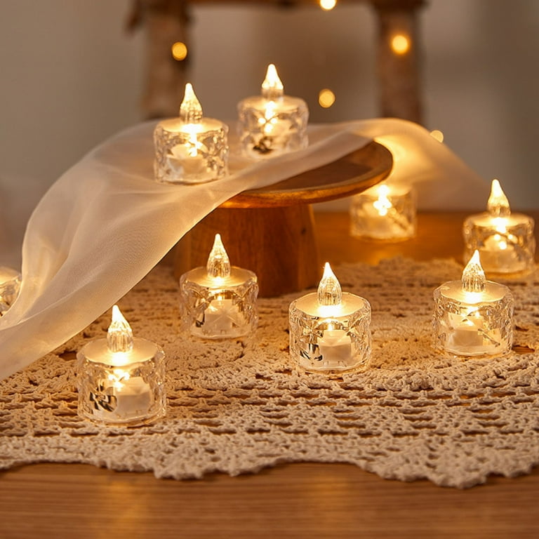 Crystal Led Flamless Candles For Parties and Table Decoration