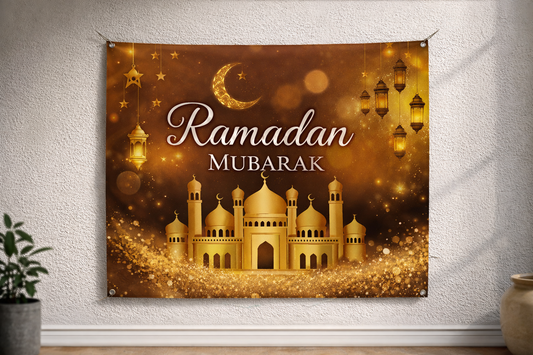 Ramadan Mubarak Backdrop Panaflex For Ramadan & Aftar Parties Celebration 3.5 x 3 Foot