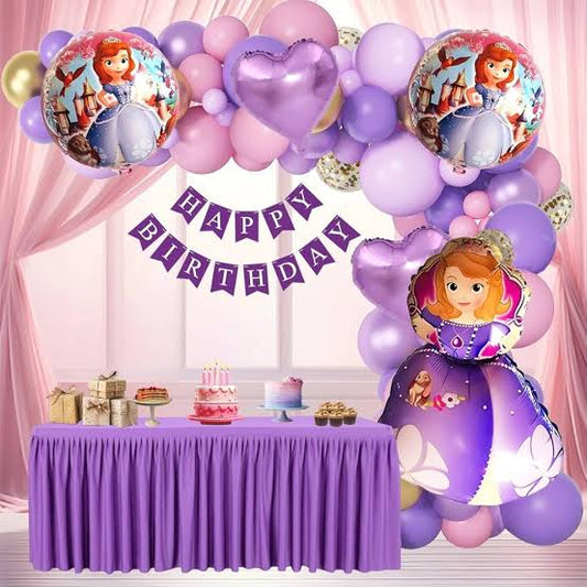 SOFIA Happy Birthday Decoration Theme Setup for Your Pricess