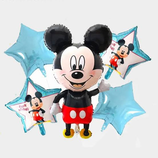 5 Pcs Mickey Mouse Foil Balloons Set