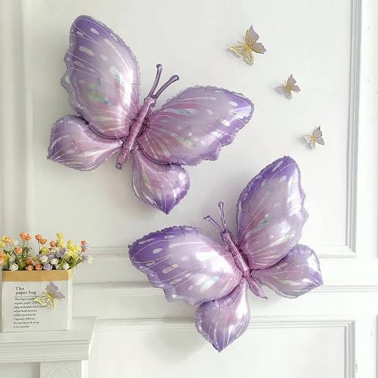 Extra Large Colorful Butterfly Foil Balloon For Birthday Decoration and Parties | Size 98 x 72 cm