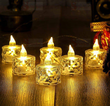 Crystal Led Flamless Candles For Parties and Table Decoration