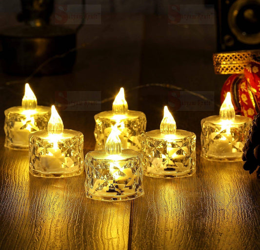 Crystal Led Flamless Candles For Parties and Table Decoration